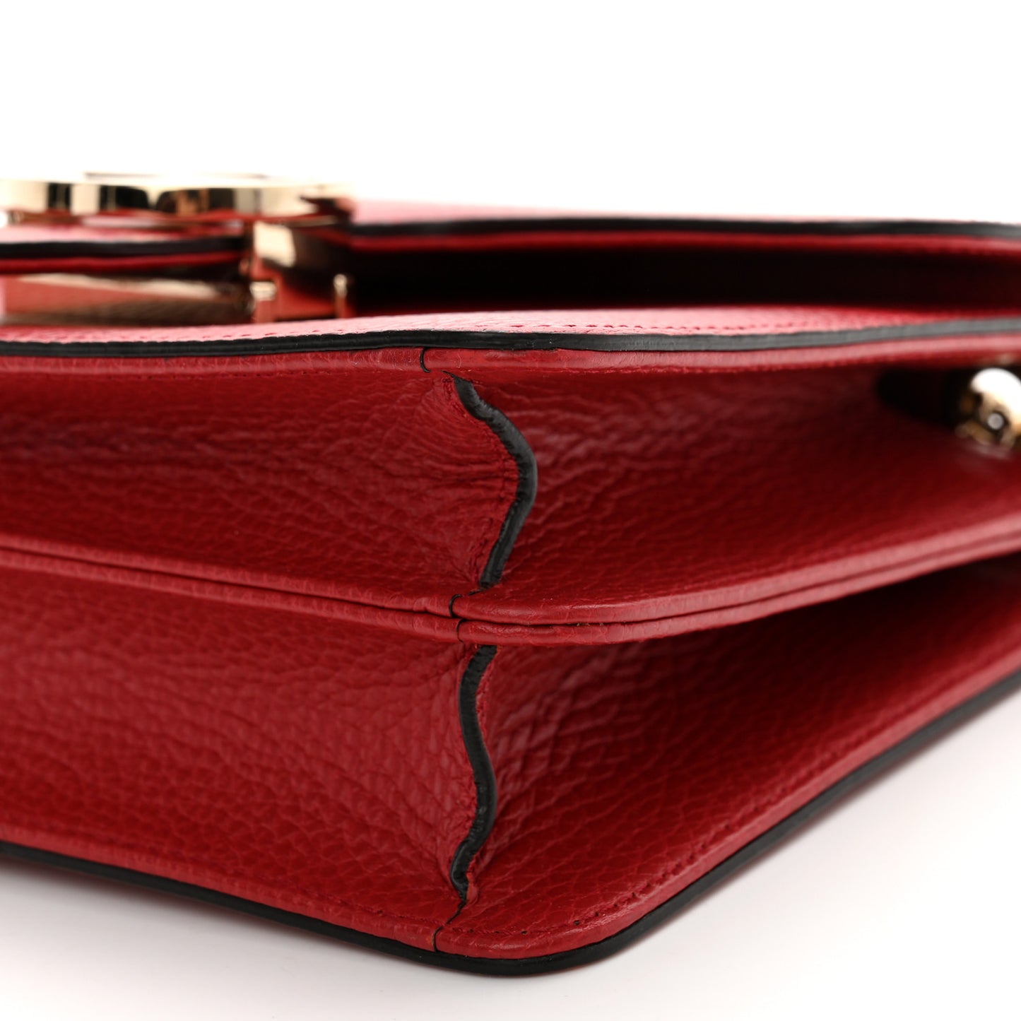Dollar Calfskin Small Interlocking G Shoulder Bag Red