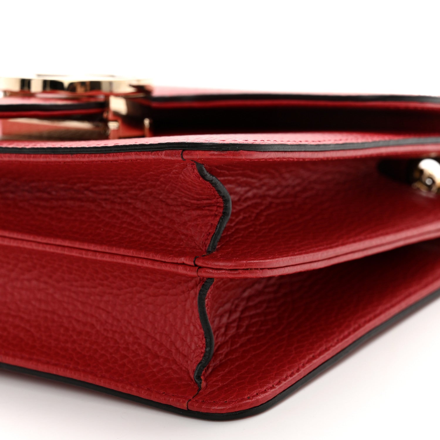 Gucci Dollar Calfskin Small Interlocking G Shoulder Bag Red 10 of 11