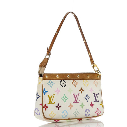 Louis Vuitton Monogram Multicolor Pochette Accessories White 3 of 8