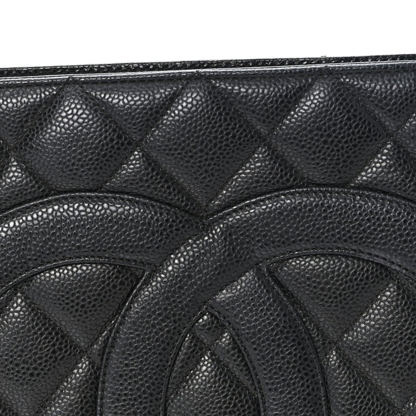 Caviar Quilted Medallion Tote Black