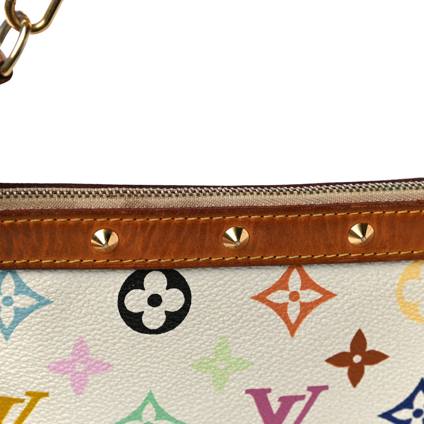 Monogram Multicolor Pochette Accessories White