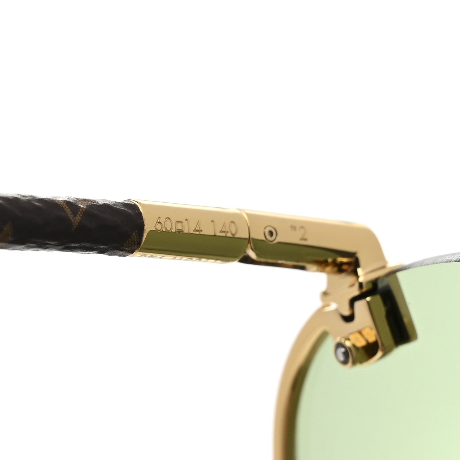 Louis Vuitton Metal Monogram Clockwise Sunglasses Z1108W Green 6 of 8
