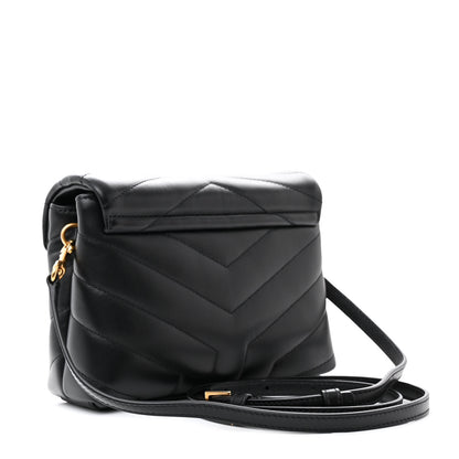 Saint Laurent Calfskin Y Quilted Monogram Toy Loulou Crossbody Bag Black 3 of 14