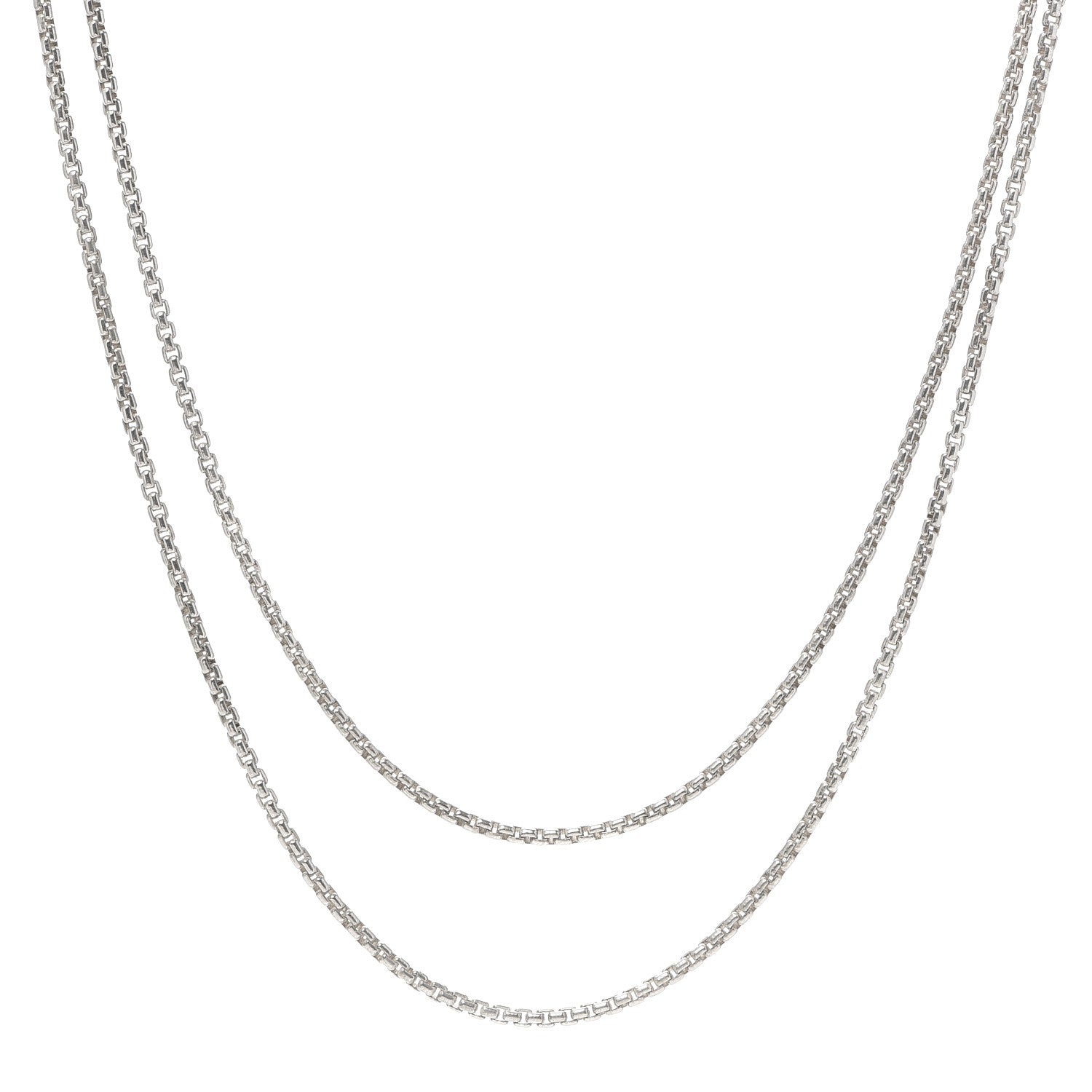 David Yurman Sterling Silver 14K Yellow Gold 2.7mm Box Chain Necklace 54" 1 of 5