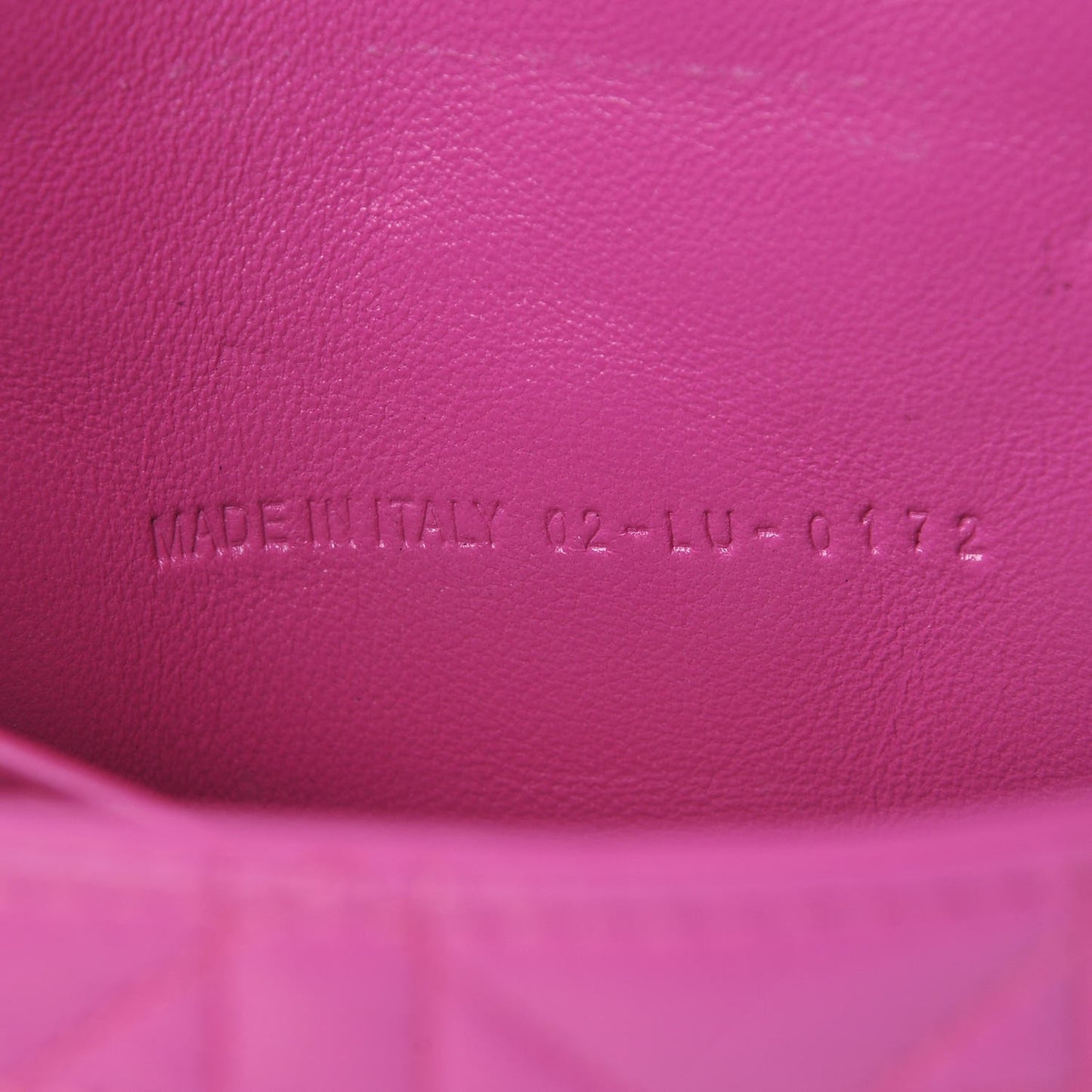 Lambskin Cannage New Lock Pouch Rose Sorbet
