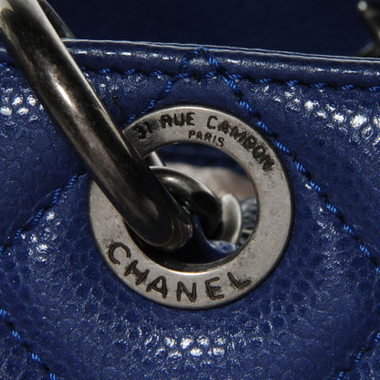 Chanel Glazed Caviar XL Grand Shopping Tote GST Royal Blue 8 of 8