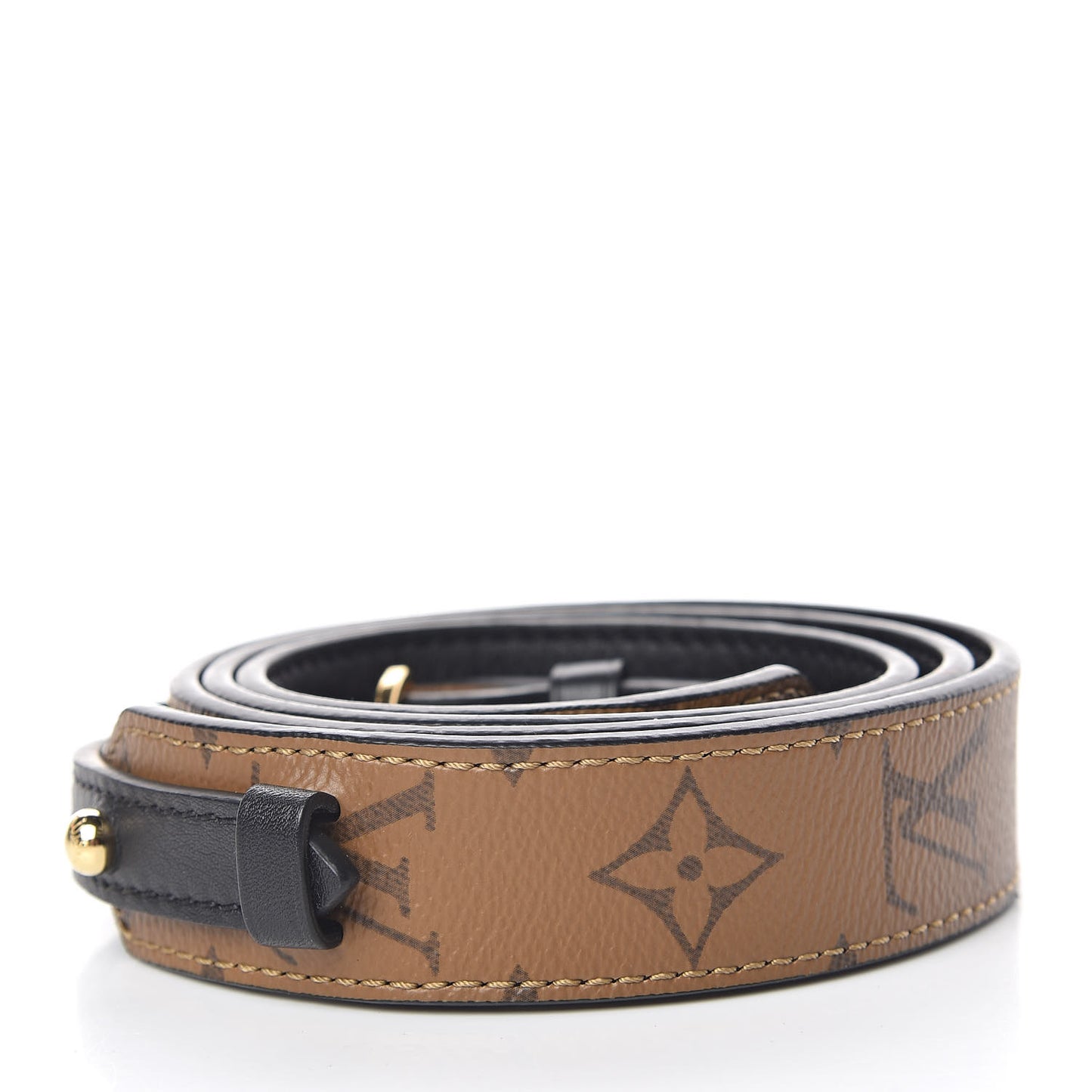 Reverse Monogram Bandouliere Shoulder Strap XL Black