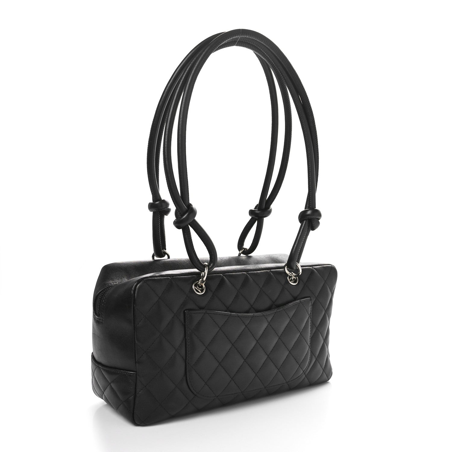 Chanel Calfskin Quilted Large Cambon Bowler Black 3 of 10