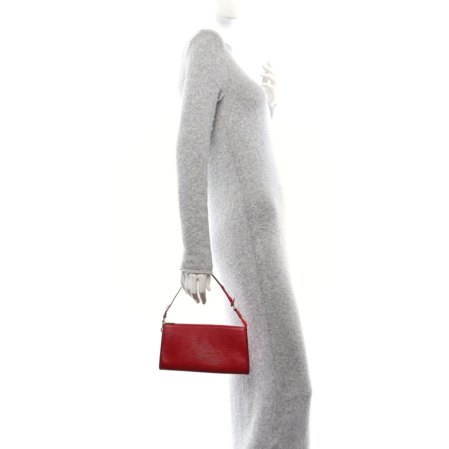 Louis Vuitton Epi Pochette Accessories 24 Castillan Red 2 of 13