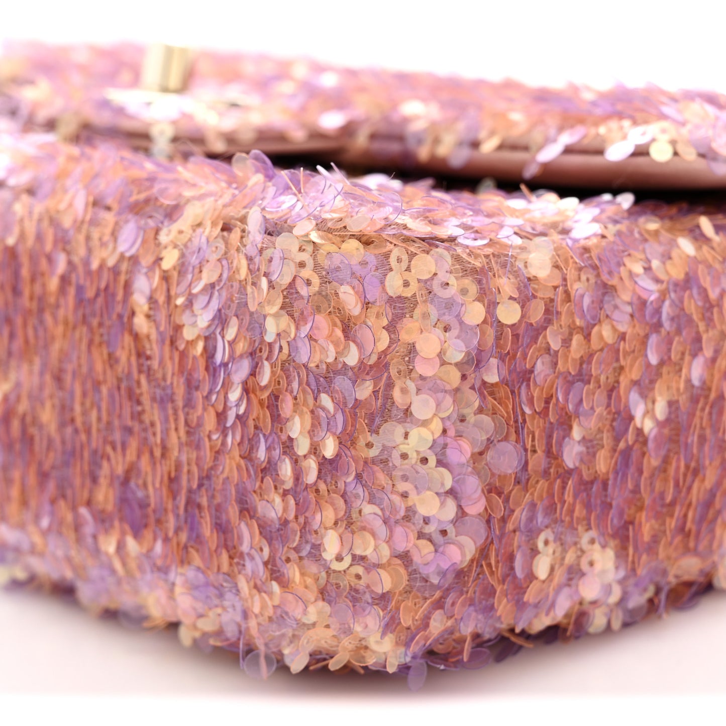 Sequin Small Single Flap Pink Light Pink