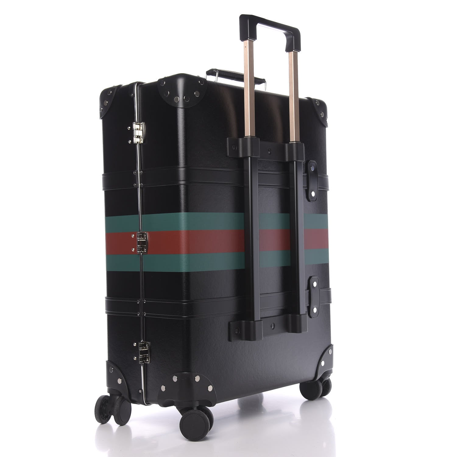 Gucci Calfskin Web Globe-Trotter Carry-On Black 2 of 10