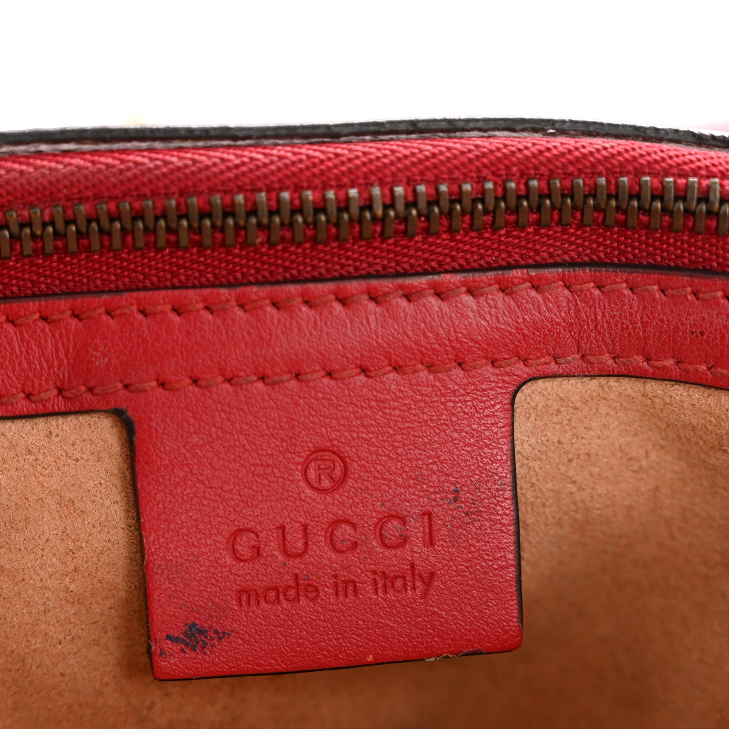 Gucci Calfskin Matelasse Small GG Marmont Shoulder Bag Hibiscus Red 6 of 15