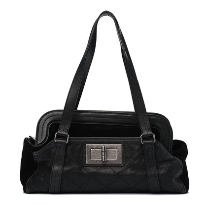 Chanel Caviar Fabric Diamond Stitched Mademoiselle Shoulder Bag Black 1 of 12