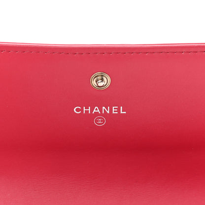 Chanel Patent Calfskin Quilted Boy Flap Wallet Pink 6 of 17