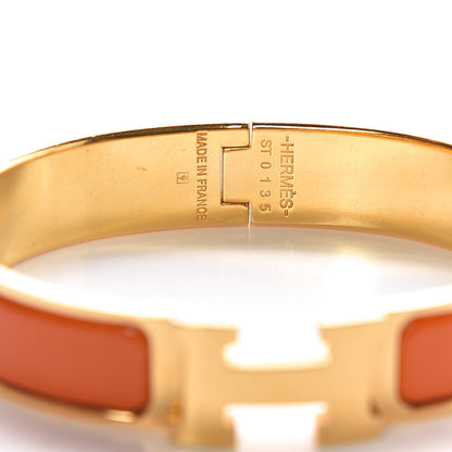 Hermes Enamel Narrow Clic Clac H Bracelet PM Orange 5 of 6