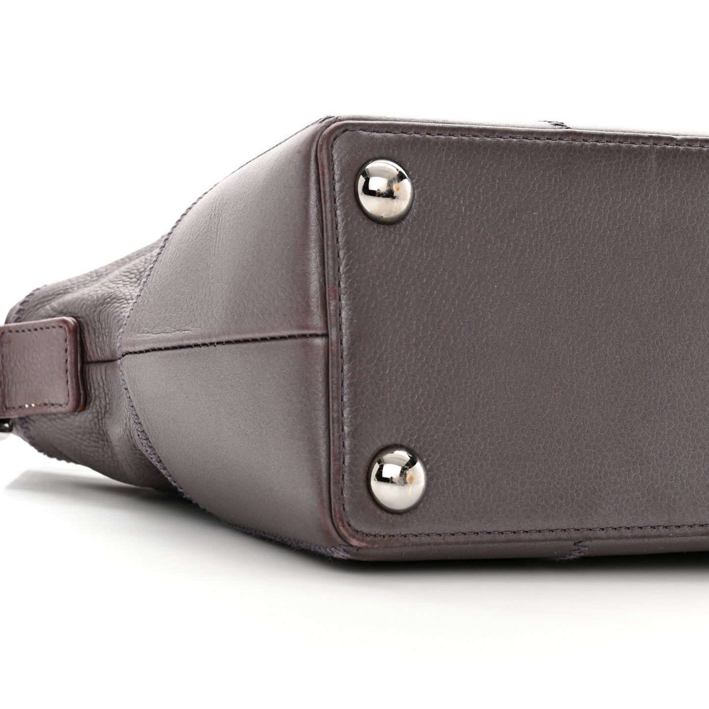 Metallic Caviar Square Stitched Bag Purple