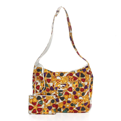 Chanel Canvas Gripoix Print Shoulder Bag Multicolor 2 of 11