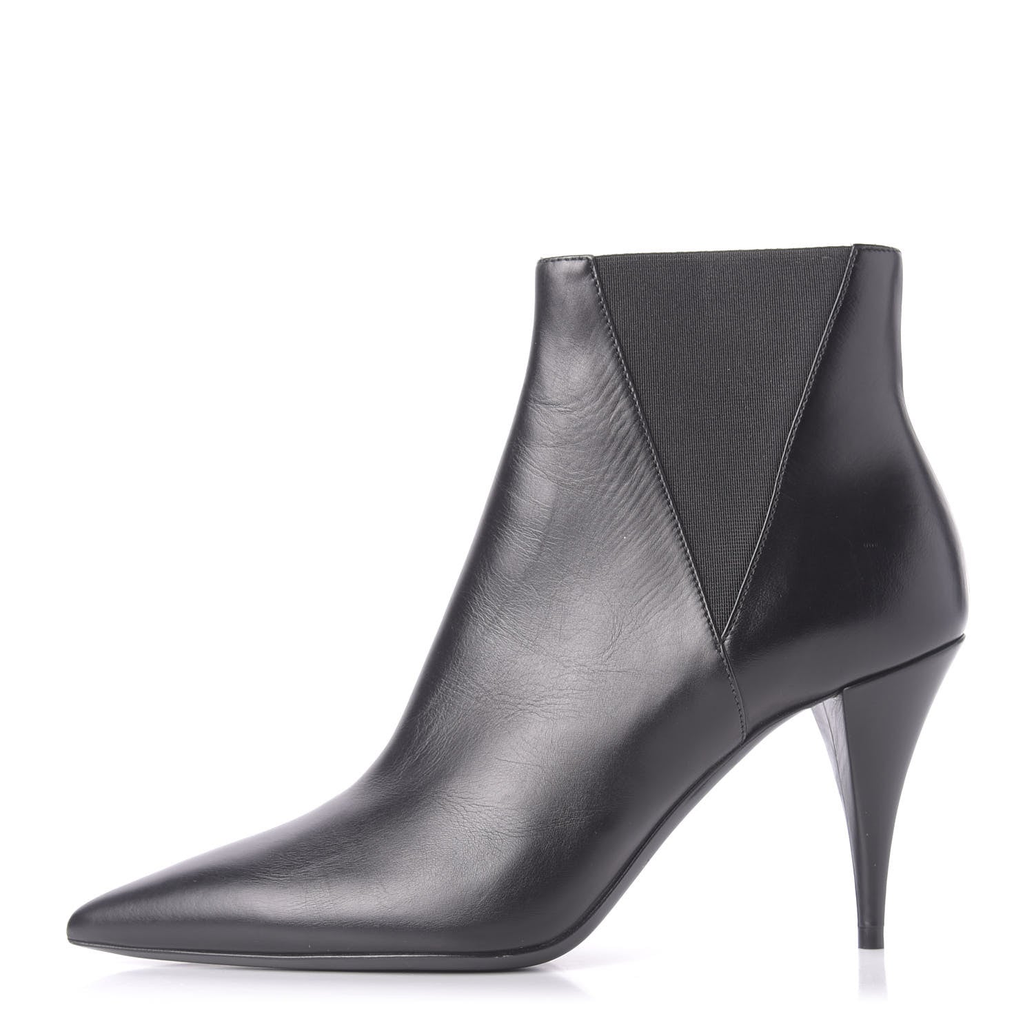 Saint Laurent Calfskin Kiki Chelsea Booties 37 Black 1 of 10