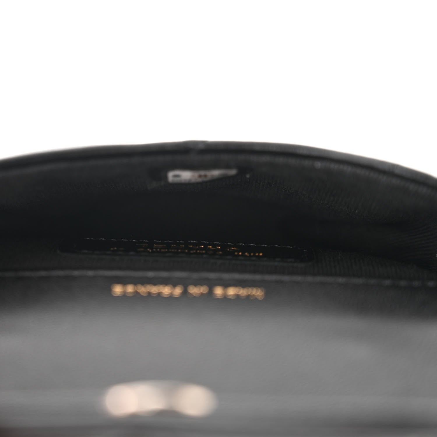 Chanel Lambskin Quilted Pearl Top Handle Clutch With Chain Black 5 of 12