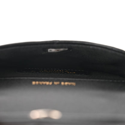 Chanel Lambskin Quilted Pearl Top Handle Clutch With Chain Black 5 of 12