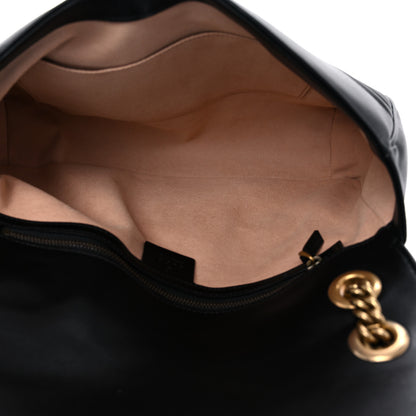 Gucci Calfskin Matelasse Medium GG Marmont Shoulder Bag Black 5 of 12