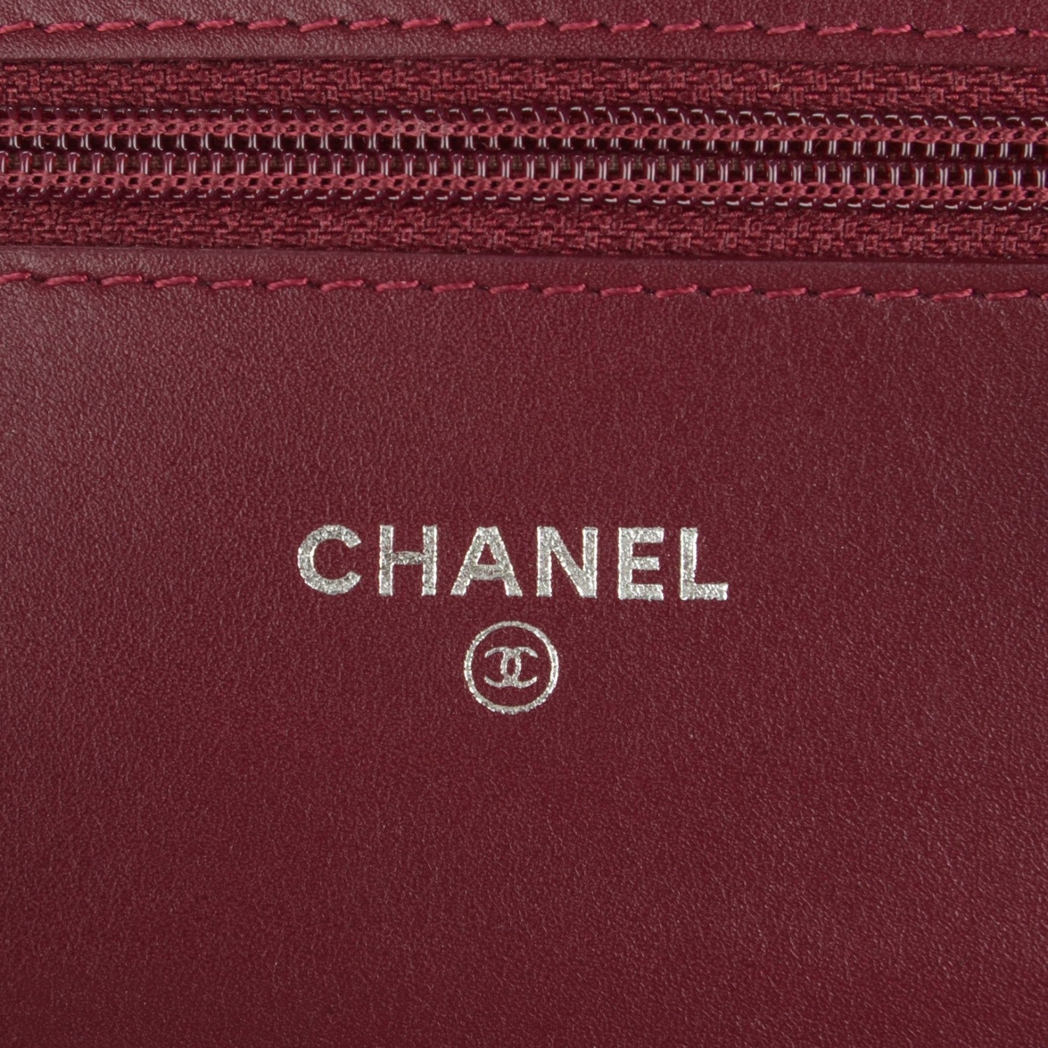 Chanel Patent Quilted Brilliant Wallet On Chain WOC Burgundy 6 of 8