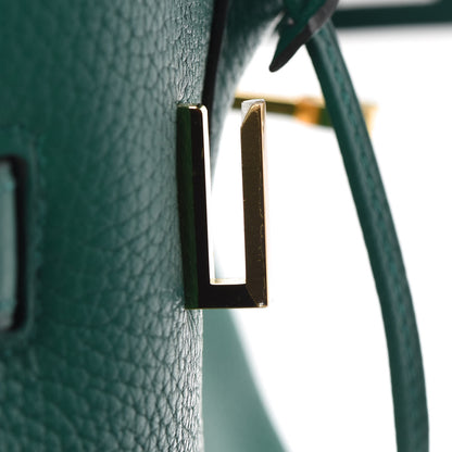 Hermes Taurillon Clemence Birkin 30 Vert Vertigo 24 of 34