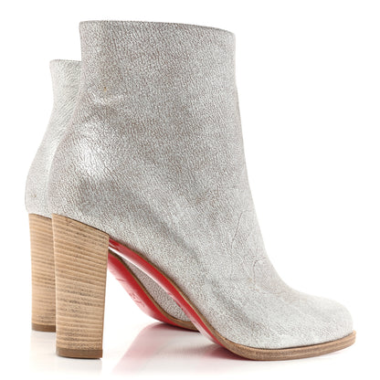 Christian Louboutin Kid Lame Washed Adox 85 Ankle Boots 38 Roche Grezzo Saponat 4 of 7