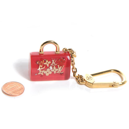 Louis Vuitton Resin Inclusion Speedy Bag Charm Key Chain Pomme D'Amour 2 of 4
