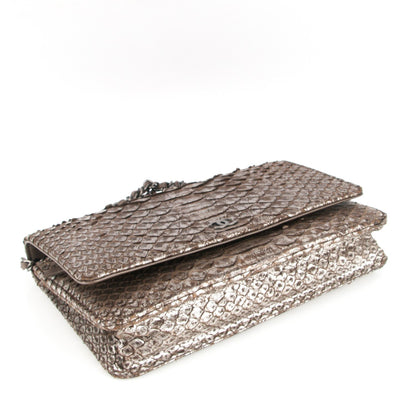 Chanel Metallic Python Wallet On Chain WOC Bronze 4 of 8