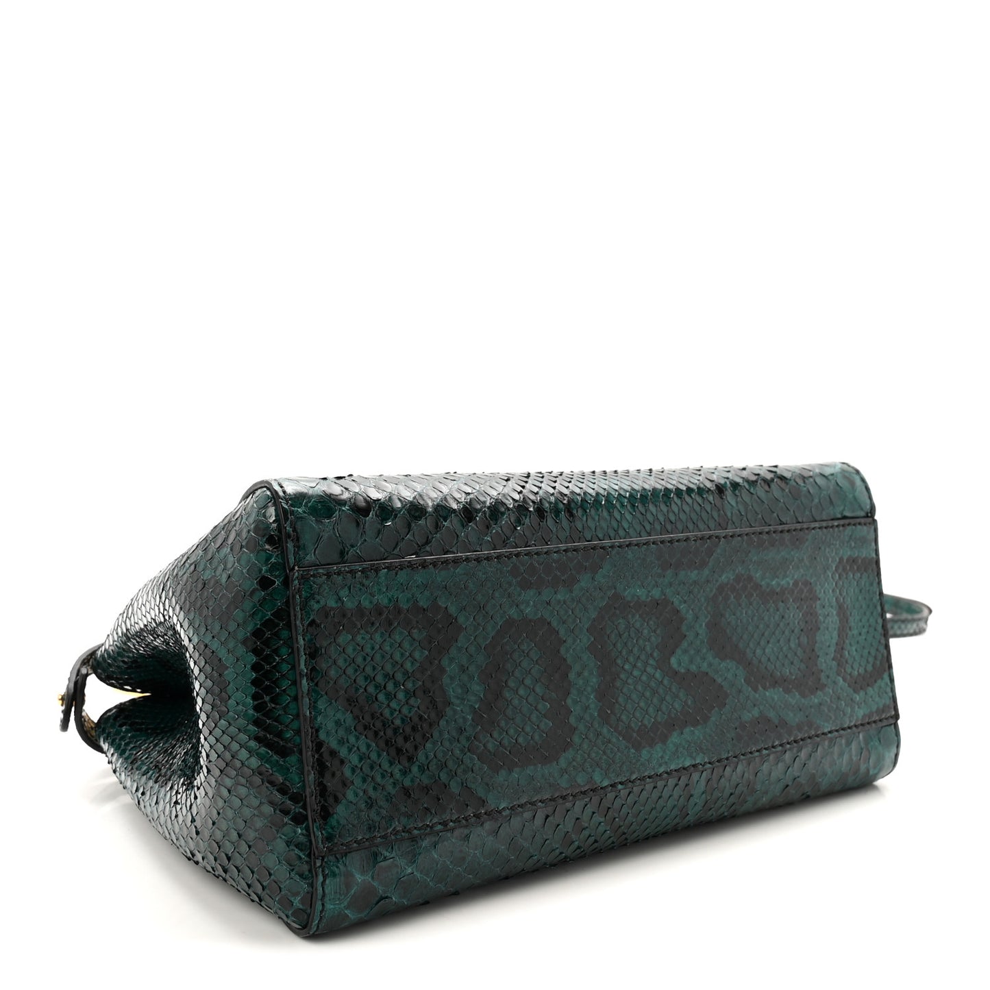 Snakeskin Shiny Nappa Mini Peekaboo Iconic Satchel Green