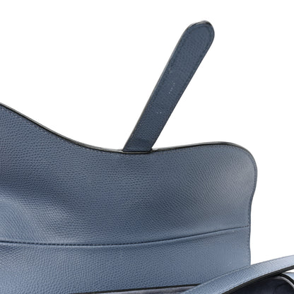 Christian Dior Grained Calfskin Saddle Bag Denim Blue 11 of 13