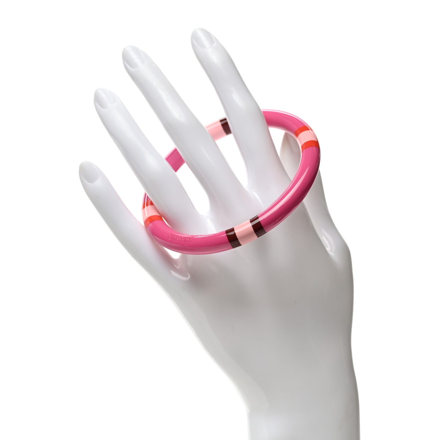 Lacquered Wood H Equipe PM Bangle Bracelet T2 Amazon Pop Rouge