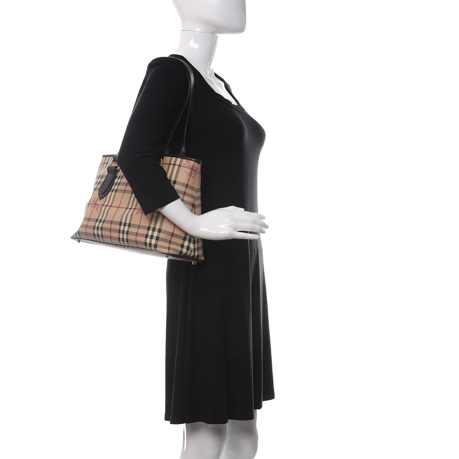 Burberry Haymarket Check Medium Regent Tote Chocolate 2 of 12