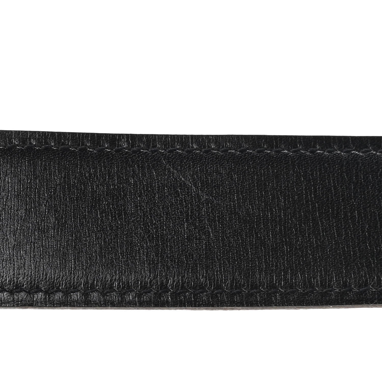 Hermes Box Togo 32mm Guilloche H Belt 90 Black Etoupe 7 of 7