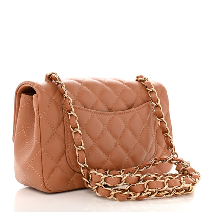 Chanel Lambskin Quilted Mini Rectangular Flap Brown 3 of 10