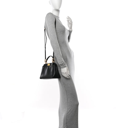 Fendi Nappa Mini Peekaboo Iconic Satchel Black 2 of 11