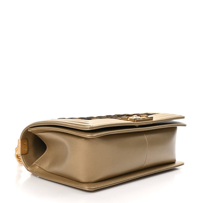 Chanel Metallic Lambskin Medium Scaled Boy Flap Gold 4 of 11