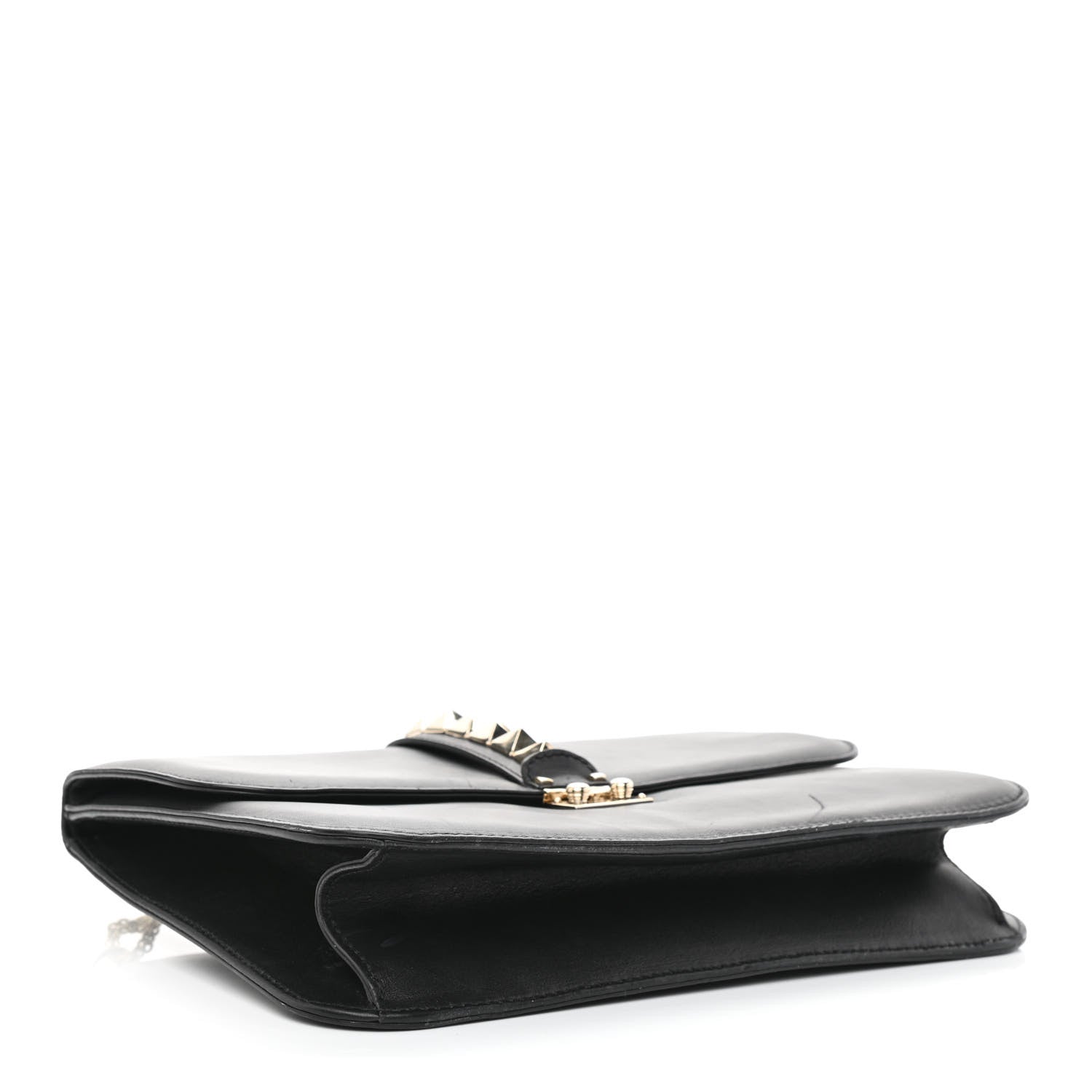Valentino Garavani Vitello Medium Glam Lock Rockstud Flap Black 4 of 13