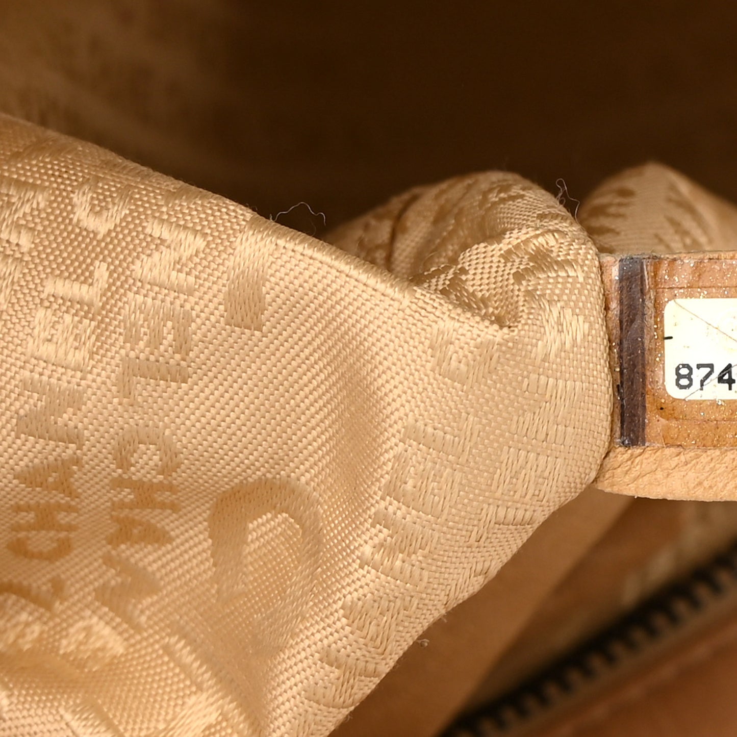 Caviar Square Stitched Bowler Beige
