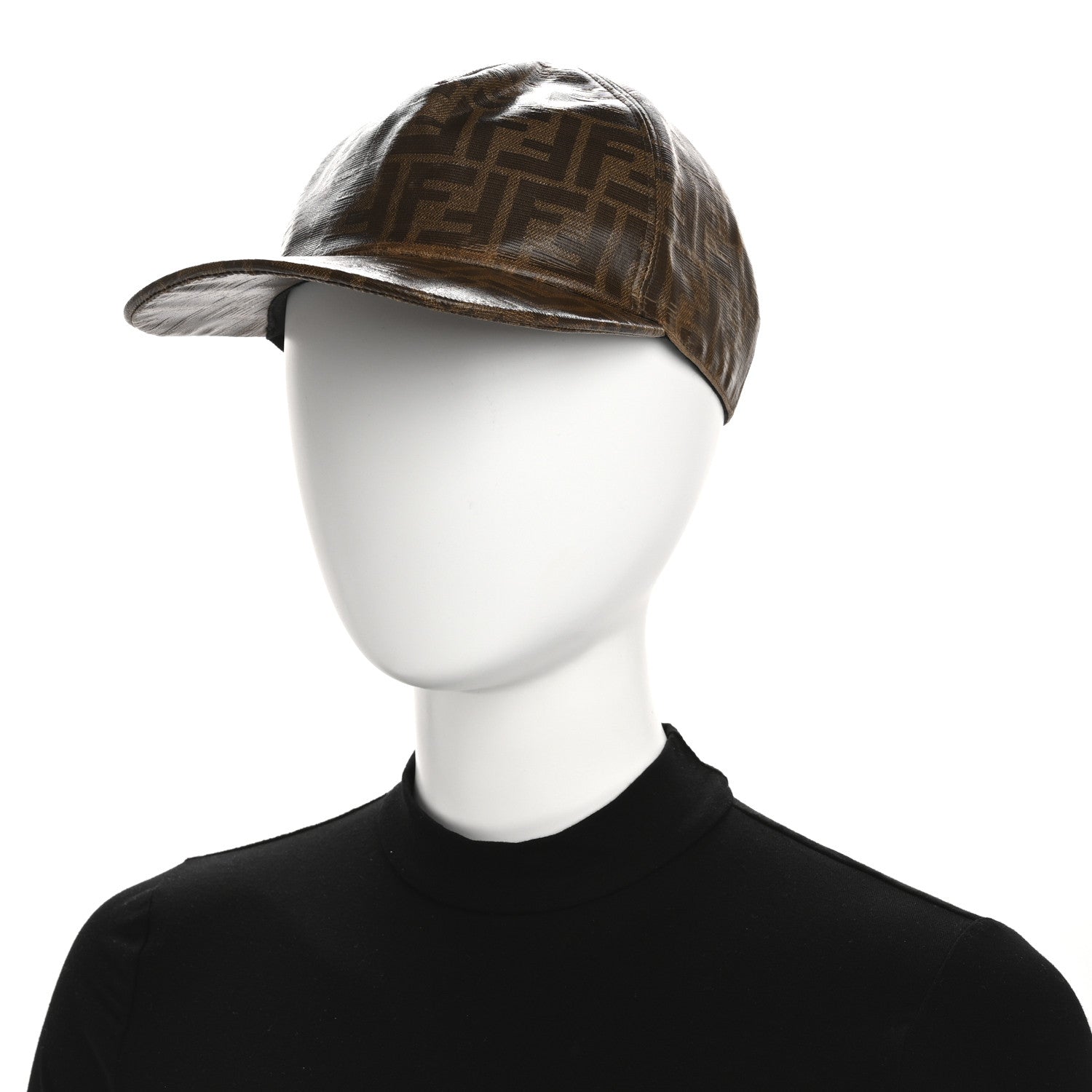 Fendi Glazed Fabric FF Baseball Hat Tobacco 2 of 8