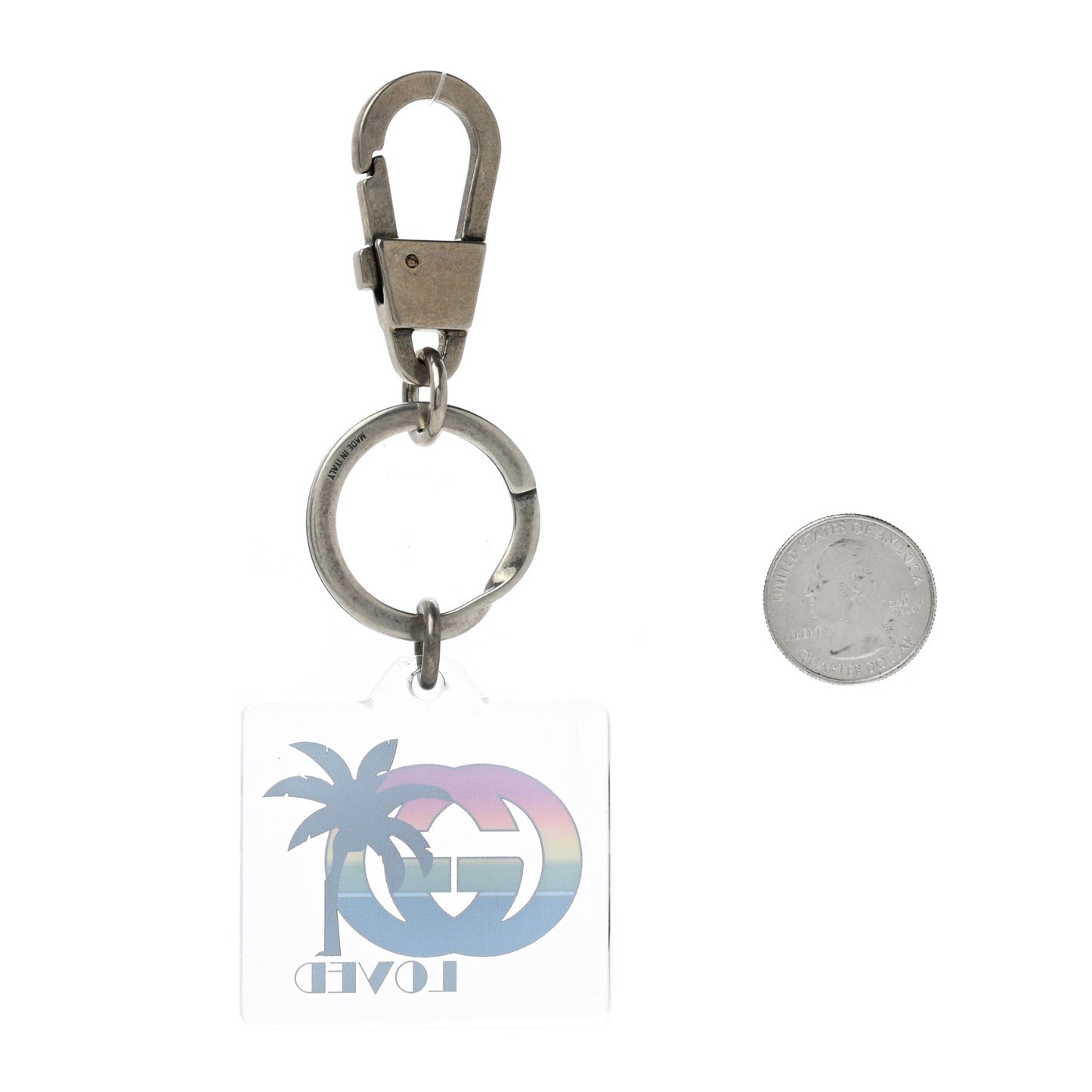 Plexiglass GG Loved Key Charm Multicolor