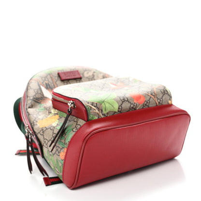 Gucci GG Supreme Monogram Tian Web Small Day Backpack Beige Multicolor Red 4 of 10
