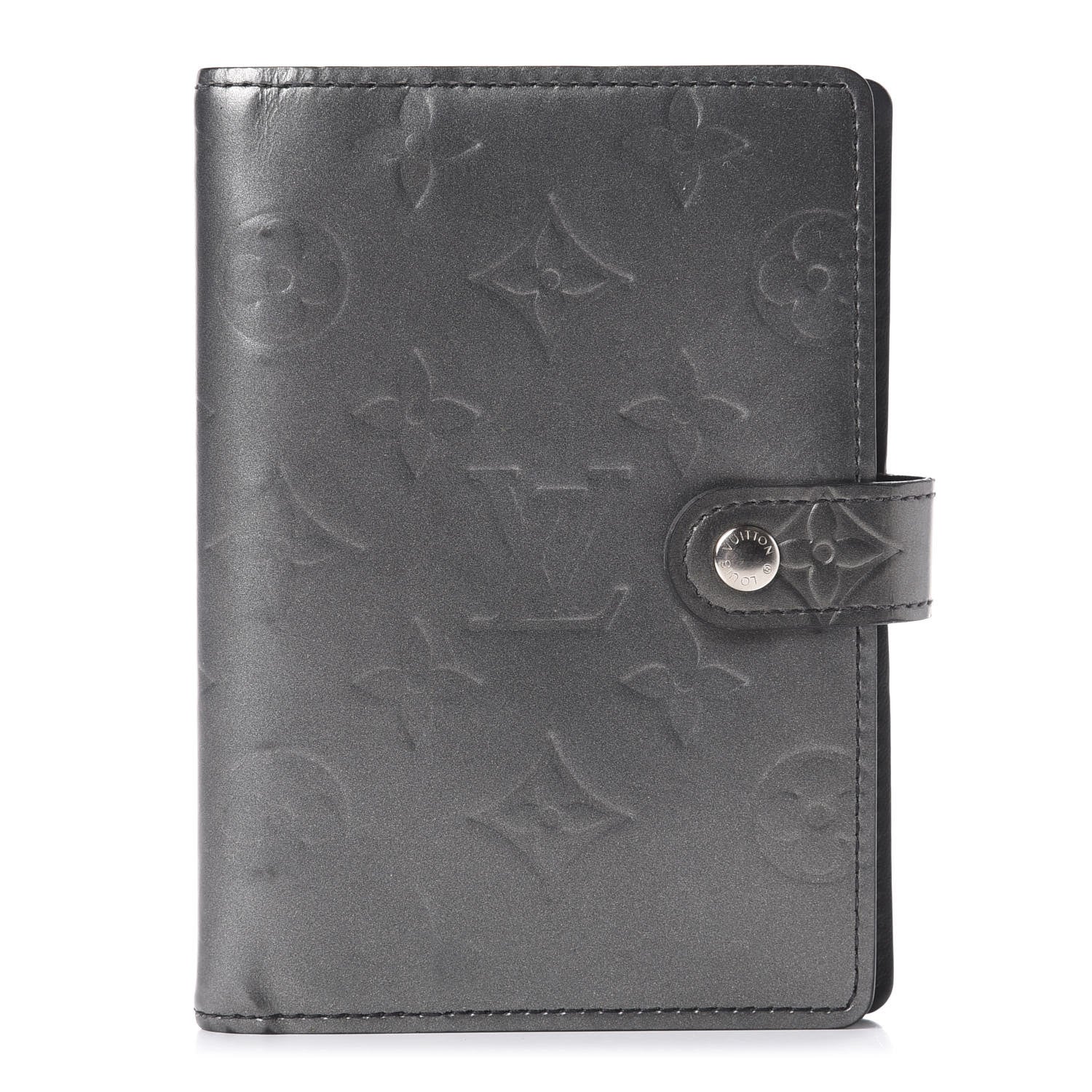 Louis Vuitton Mat Monogram Small Ring Agenda Cover Black 1 of 9