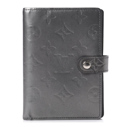 Louis Vuitton Mat Monogram Small Ring Agenda Cover Black 1 of 9