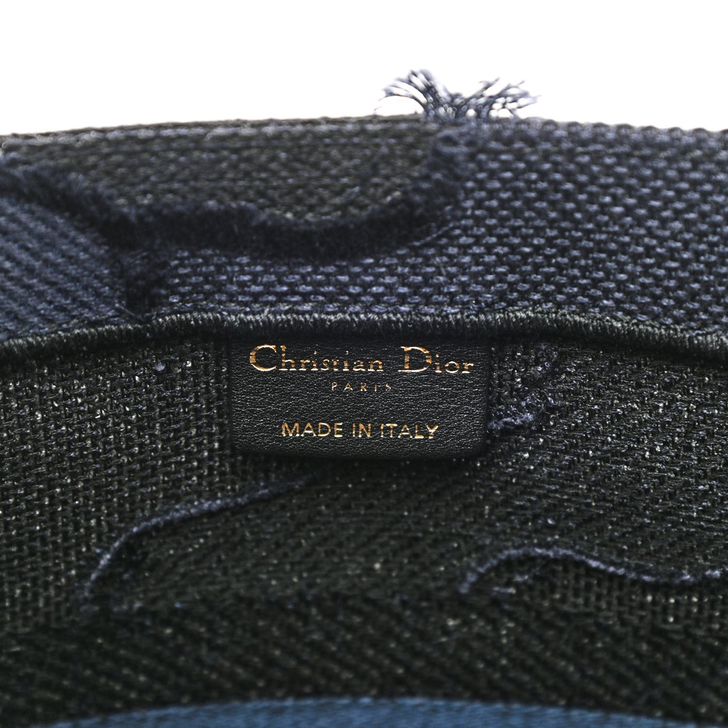 Canvas Embroidered Camouflage Book Tote Blue