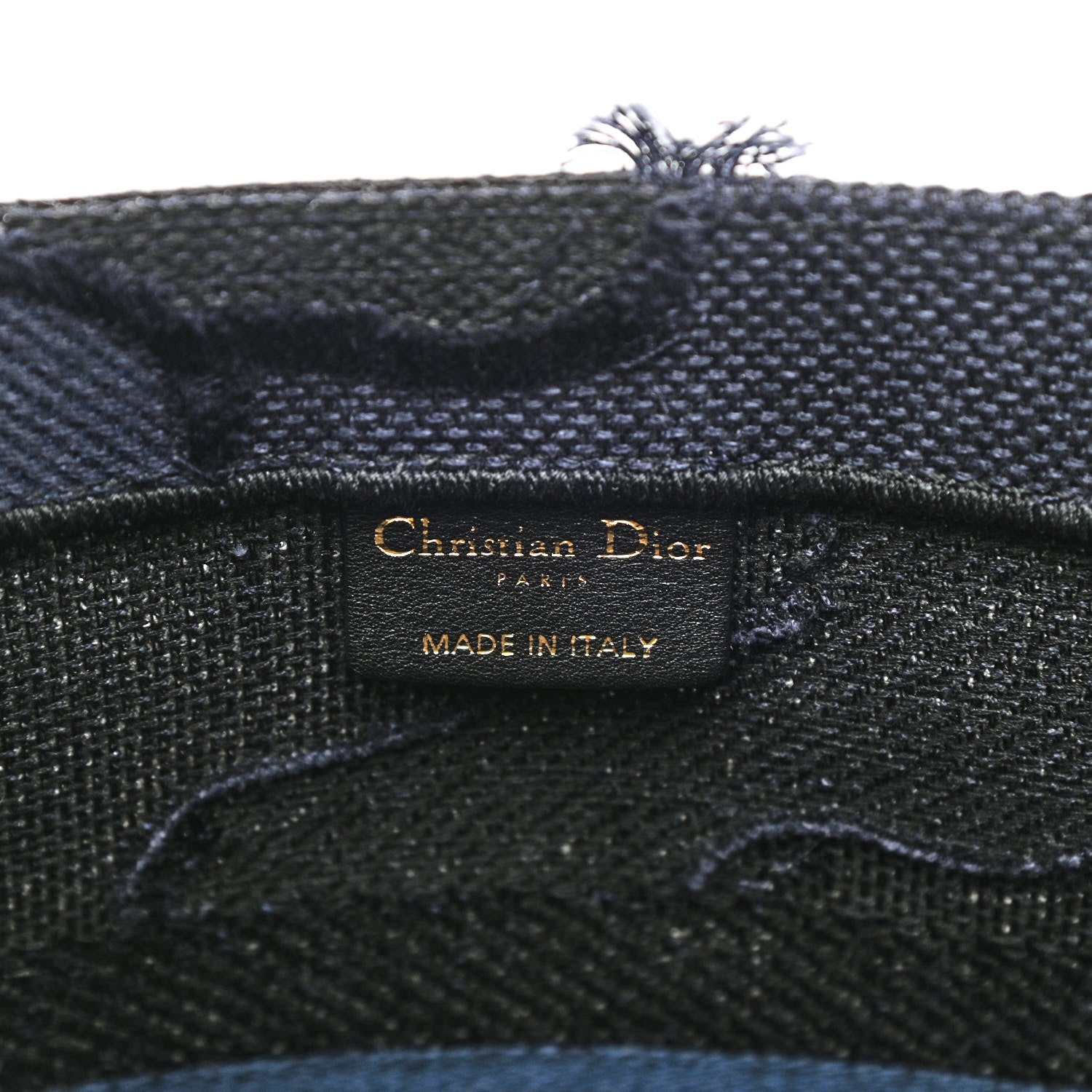 Christian Dior Canvas Embroidered Camouflage Book Tote Blue 6 of 10