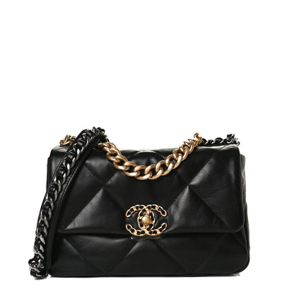 Chanel Goatskin Quilted Medium Chanel 19 Flap Black 1 of 14