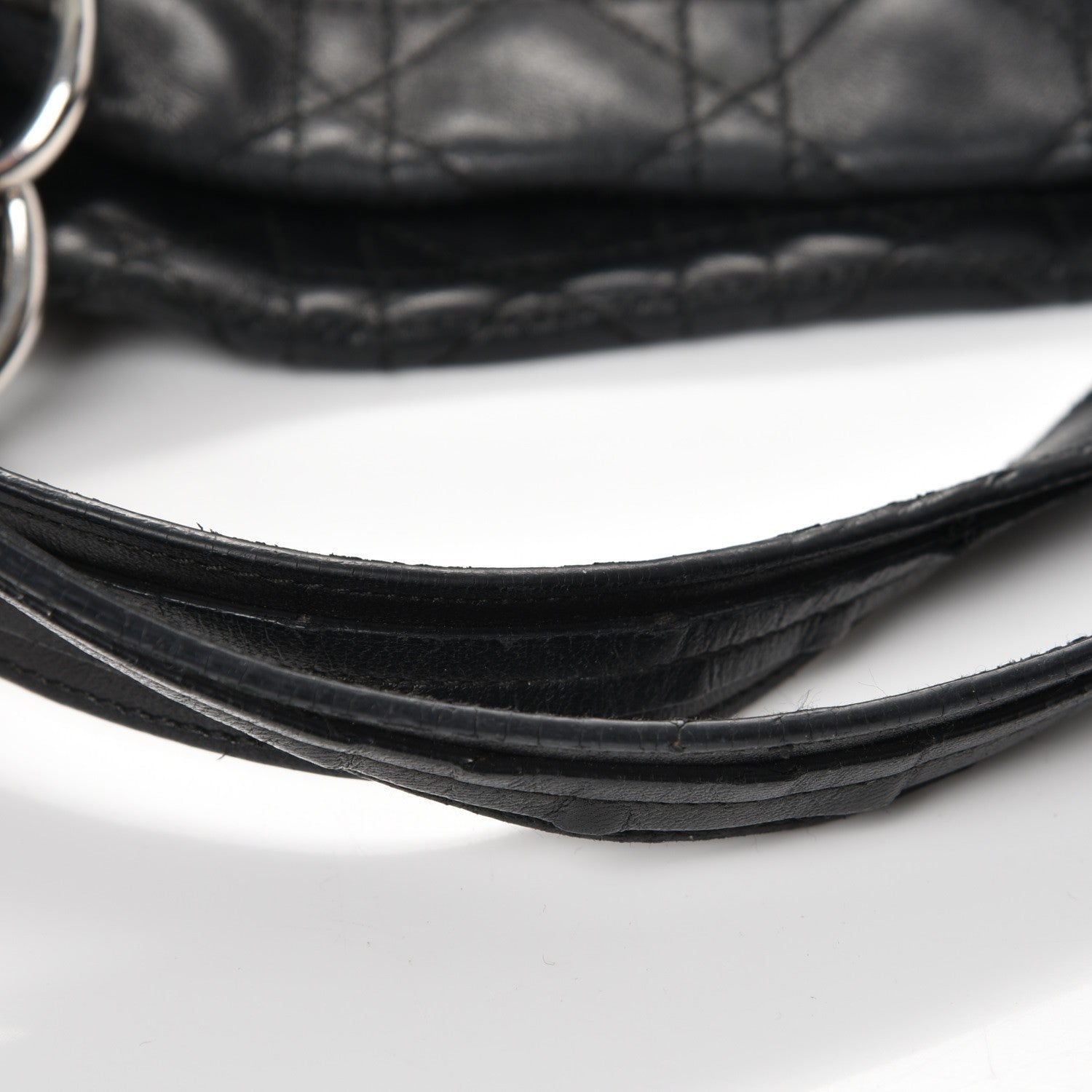 Christian Dior Lambskin Cannage Dior Soft Shopping Tote Black 10 of 17