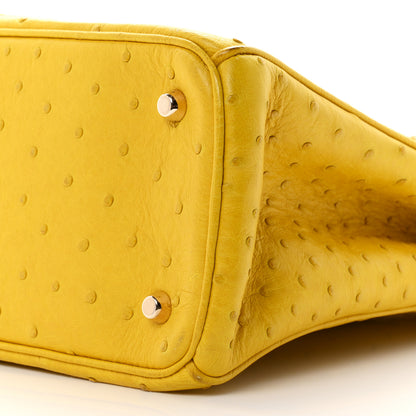 Christian Dior Ostrich Large Diorissimo Tote Yellow Beige 12 of 13
